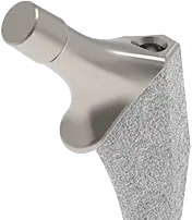 Total hip replacement femoral stem implant used in minimally invasive direct superior hip replacement surgery performed by Dr. Brandon Gough in Scottsdale Arizona